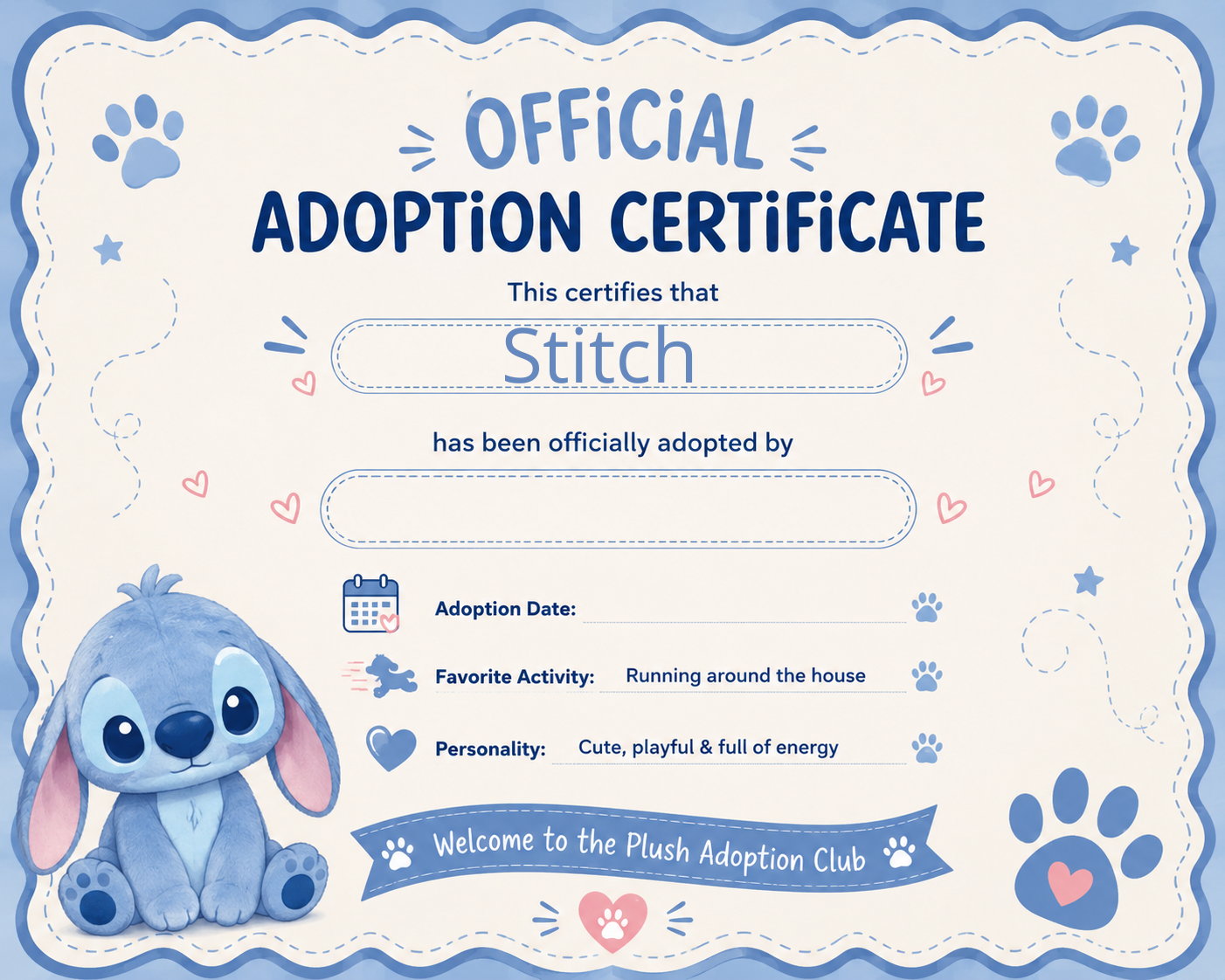 Certificado de Adopción